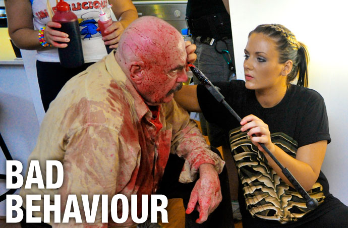 Roger Ward and Makeup Crew